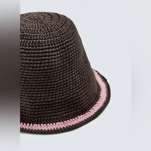 Crochet band bucket hat Zara